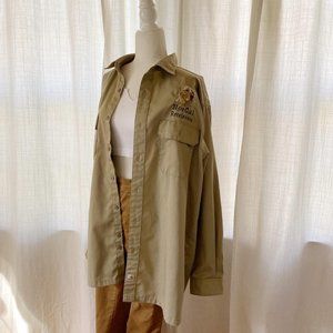 Vintage Carhartt cargo utility button down polo shirt